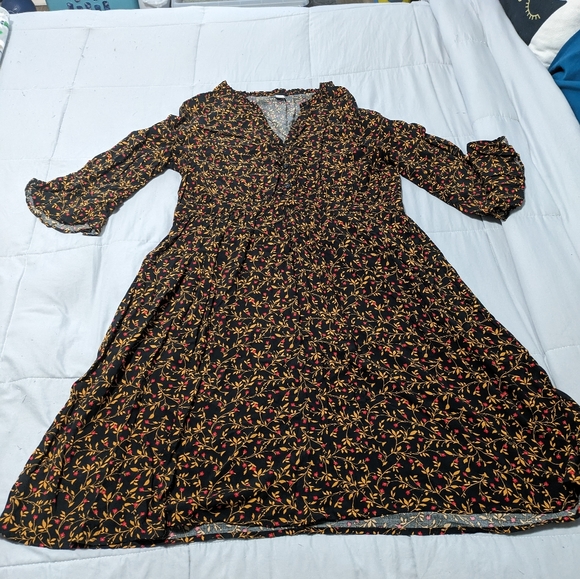 Old Navy Dresses Xl Black Floral Dress Poshmark